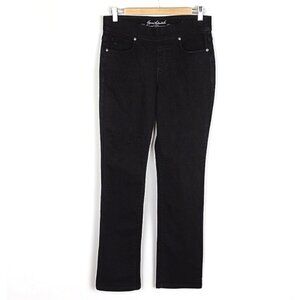 Gloria Vanderbilt Black All-Around Slimming Effect Avery Straight Leg Pull On 6